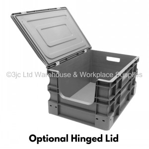 Heavy Duty Stacking Euro Box 60cm 55 Litre Open Front